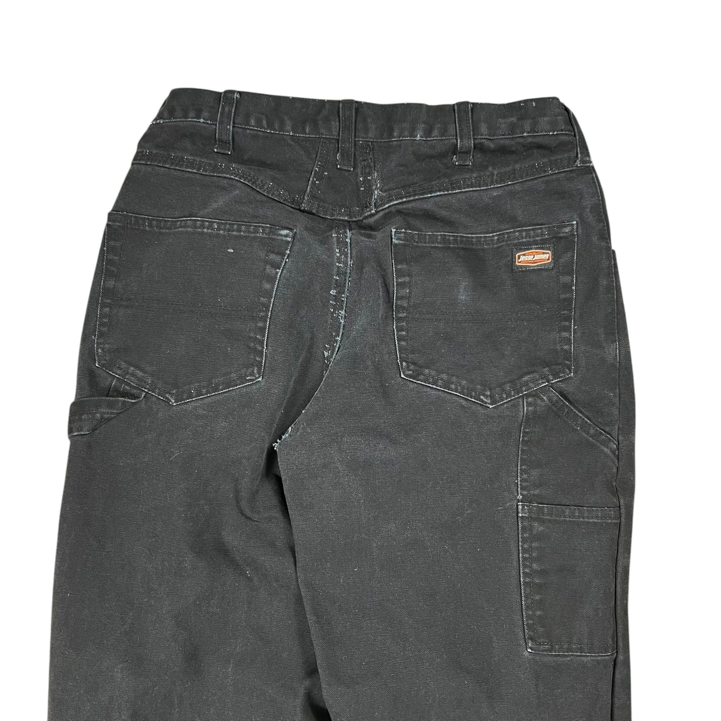Y2K Jesse James Industrial Workwear west coast choppers faded black cargo pants (29x30)