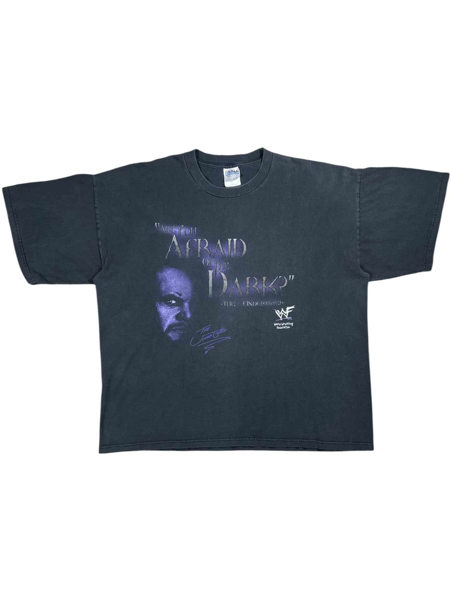 Vintage 90s The Undertaker “Are Your Afraid of the Dark?” WWF faded tee (XXL)