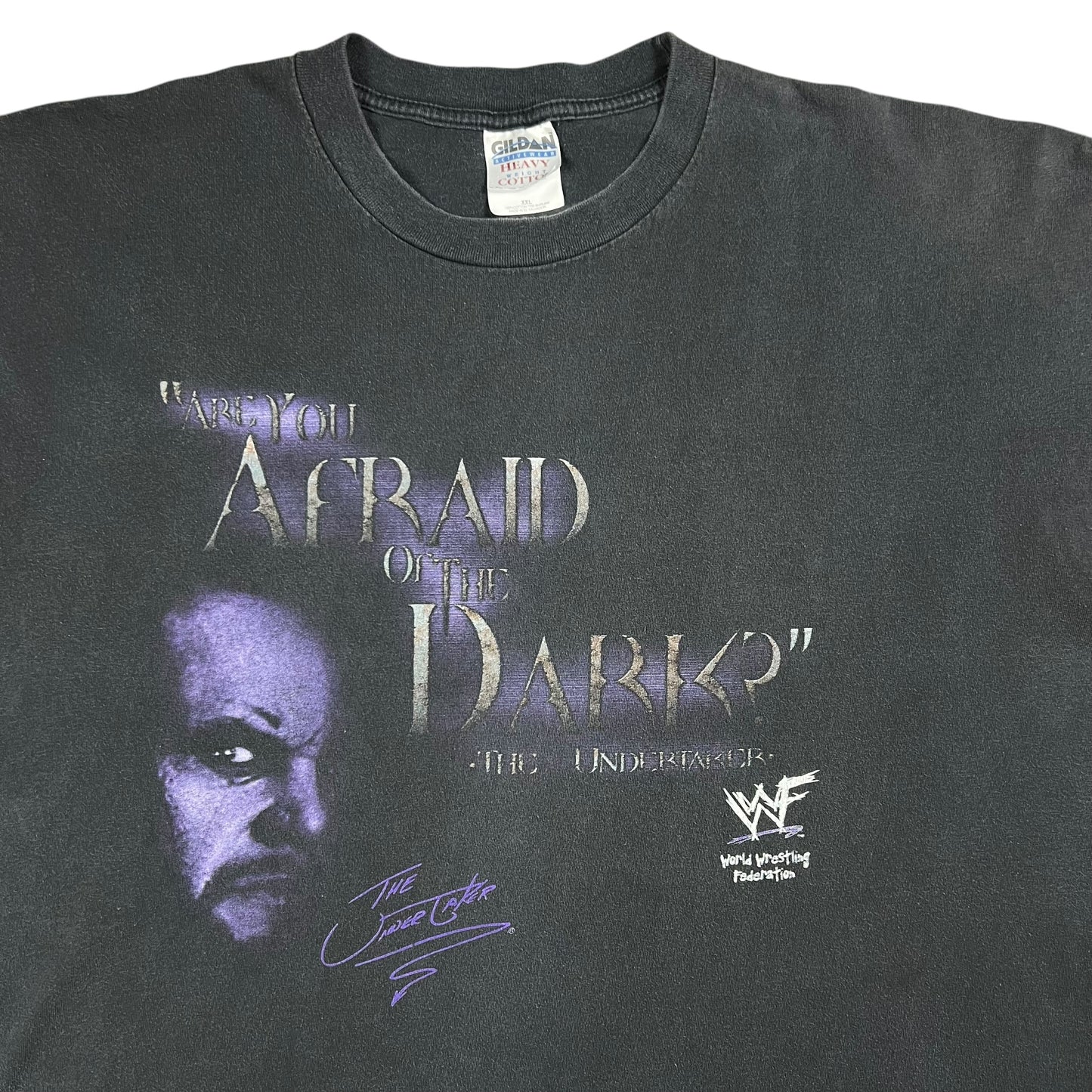 Vintage 90s The Undertaker “Are Your Afraid of the Dark?” WWF faded tee (XXL)