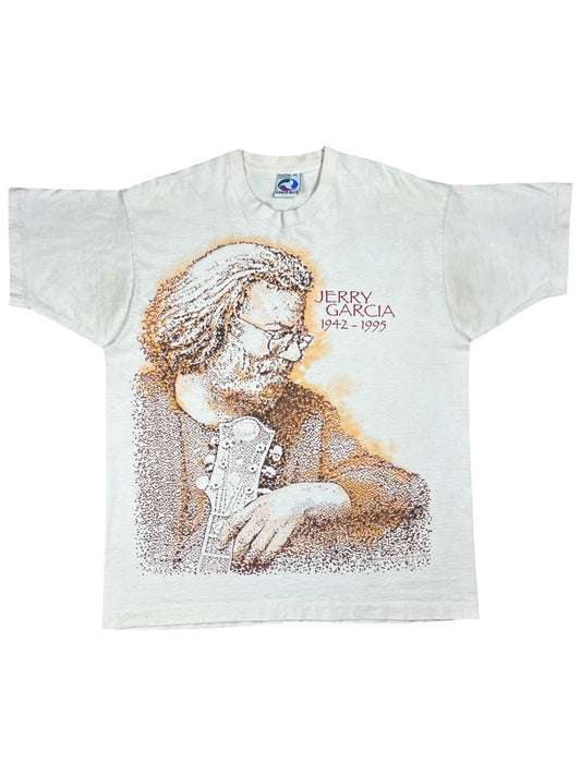 Vintage 1995 Liquid Blue Jerry Garcia Grateful Dead AOP band tee (XL)