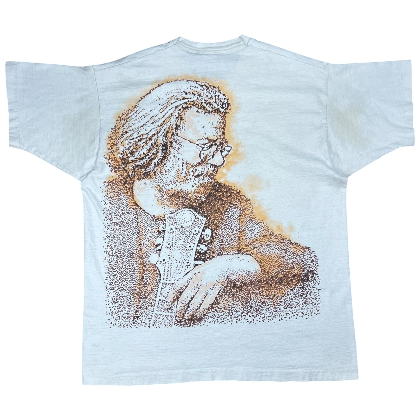 Vintage 1995 Liquid Blue Jerry Garcia Grateful Dead AOP band tee (XL)