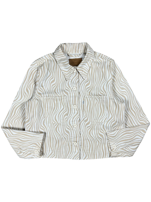 Y2K Levi’s LVC Big E striped women’s denim jean jacket (S)