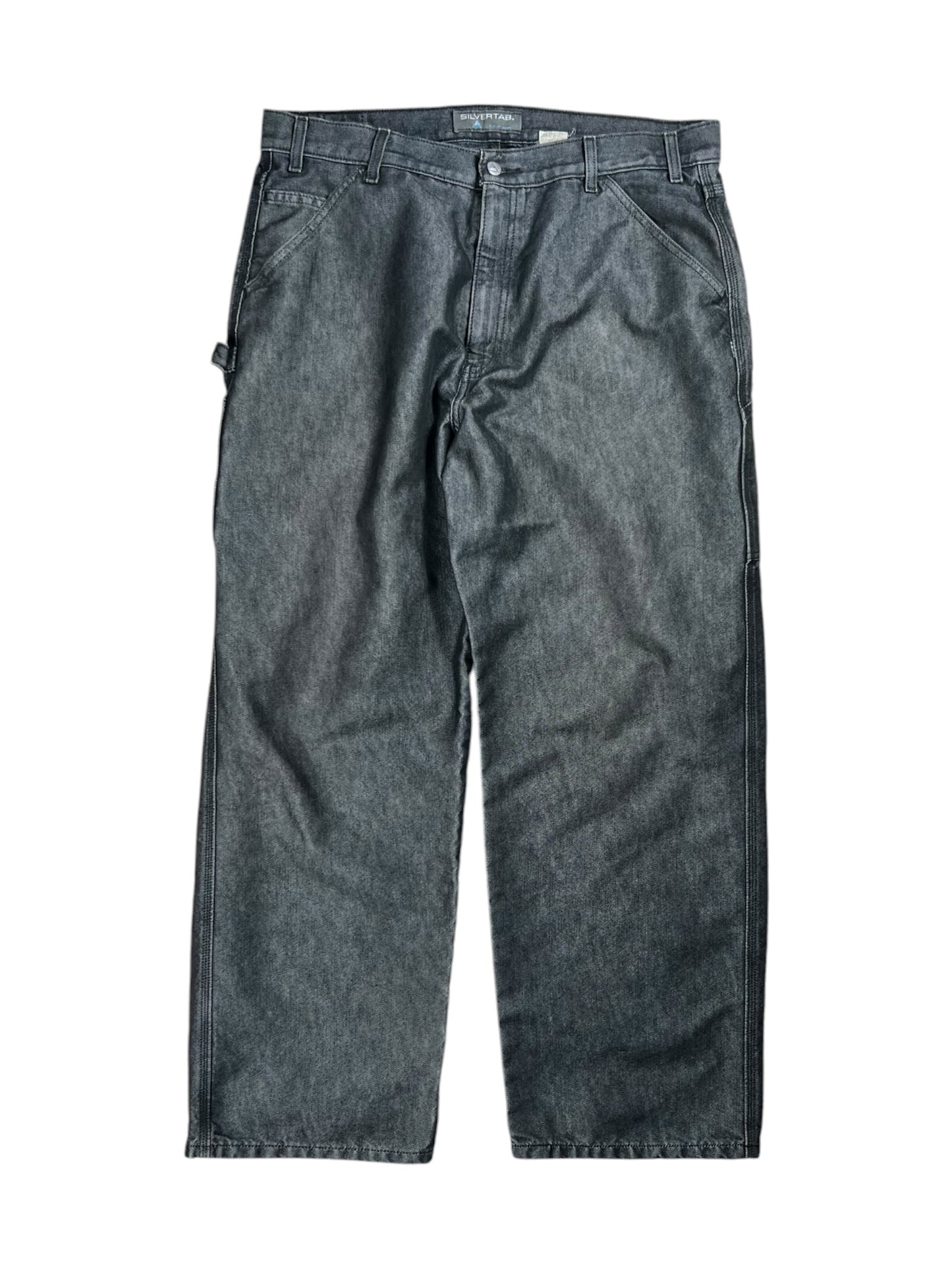 Vintage Y2K Levi’s Silver tab baggy reflective black denim jeans (38x31)
