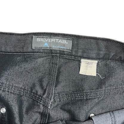 Vintage Y2K Levi’s Silver tab baggy reflective black denim jeans (38x31)