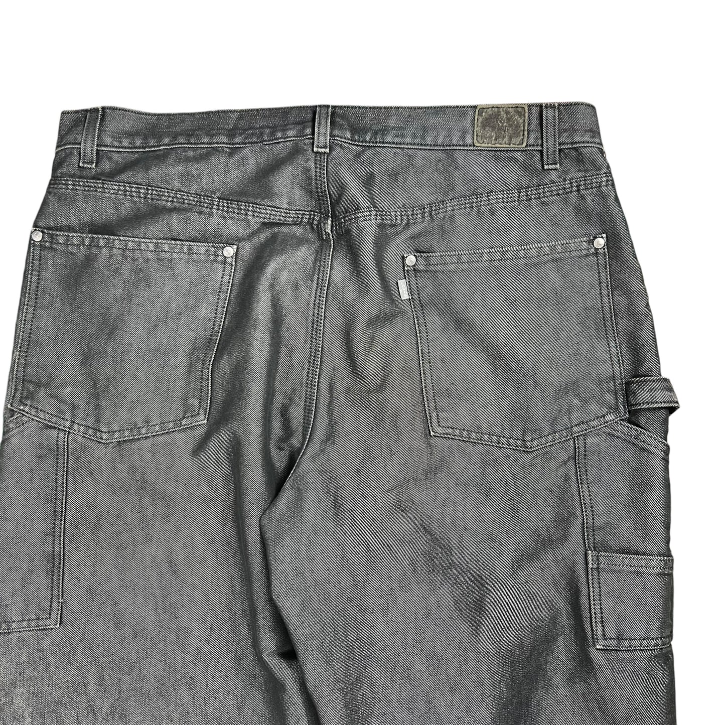 Vintage Y2K Levi’s Silver tab baggy reflective black denim jeans (38x31)