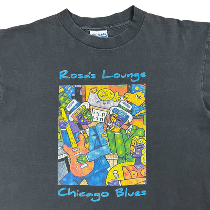 Vintage 90s Rosa’s Lounge Chicago Blues faded art tee (L)