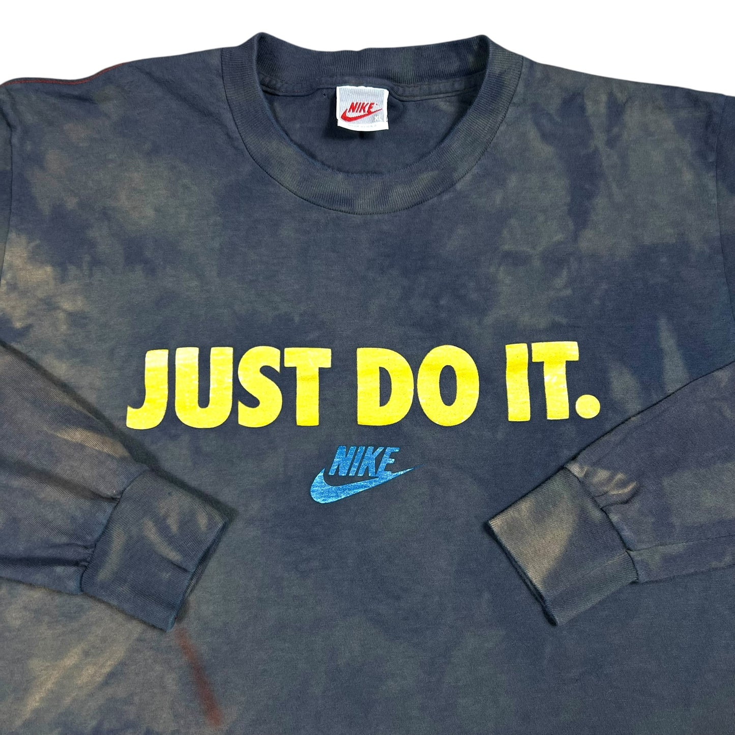 Vintage 90s Nike JUST DO IT. faded tie dye long sleeve (L)