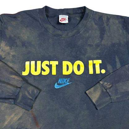 Vintage 90s Nike JUST DO IT. faded tie dye long sleeve (L)