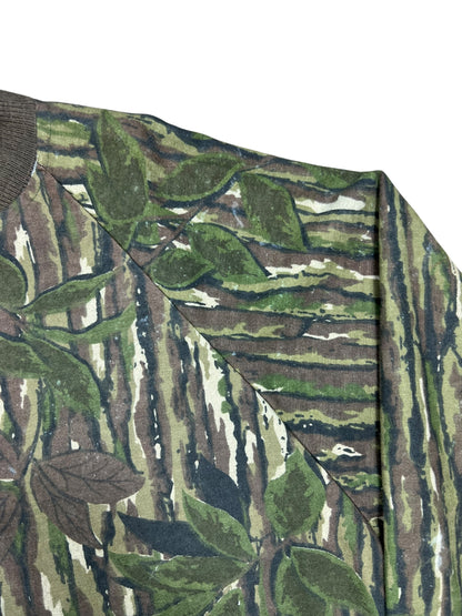 Vintage 80s Rattlers Brand Real Tree camo snap 100% cotton jacket (L)