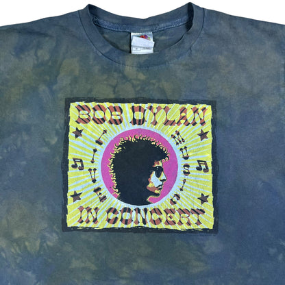 Vintage Y2K Bob Dylan In Concert tie dye faded band tee (M)