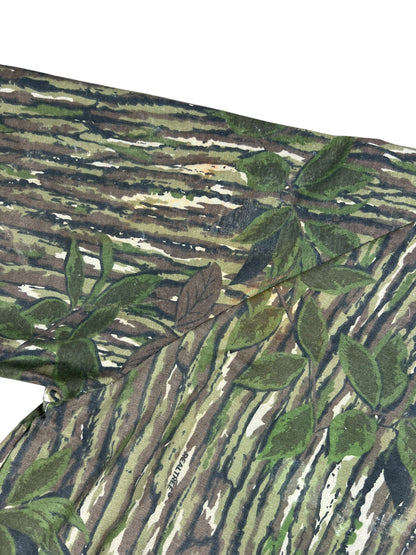 Vintage 80s Rattlers Brand Real Tree camo snap 100% cotton jacket (L)