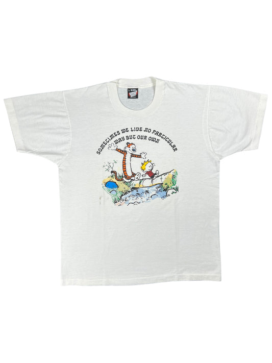 Vintage 80s Grateful Dead Calvin & Hobbes Eyes of the world band tee (L)