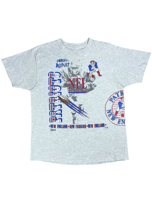 Vintage 1992 Salem Sports New England Patriots Aerial Assault all over print tee (XL)