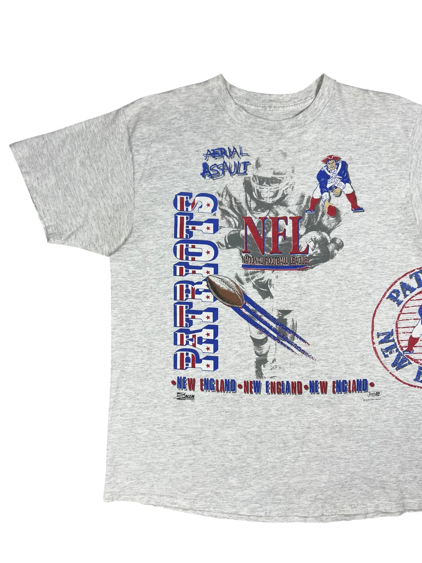Vintage 1992 Salem Sports New England Patriots Aerial Assault all over print tee (XL)
