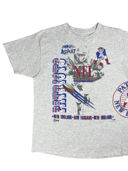 Vintage 1992 Salem Sports New England Patriots Aerial Assault all over print tee (XL)