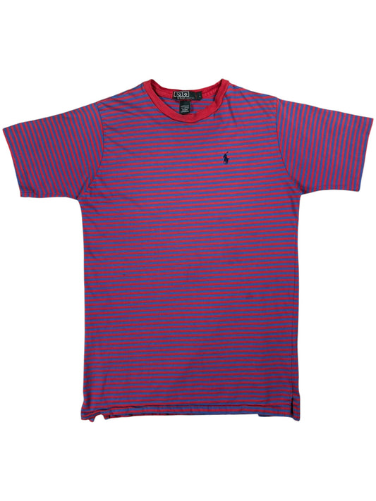 Vintage 80s Polo Ralph Lauren mini horse striped stripey tee (S)