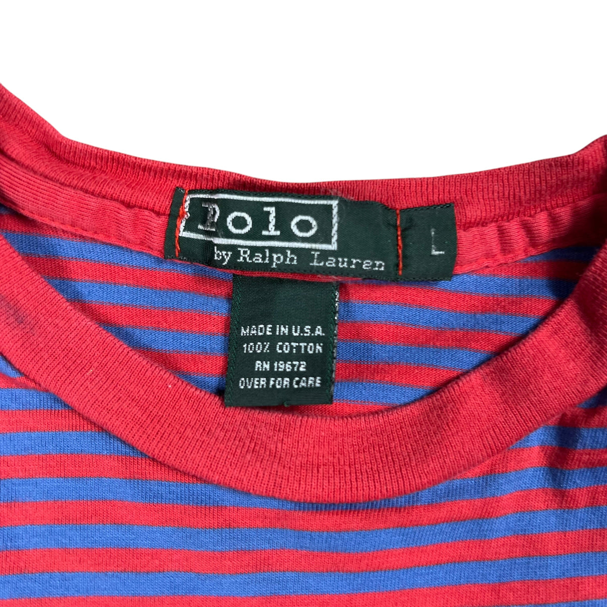Vintage 80s Polo Ralph Lauren mini horse striped stripey tee (S)