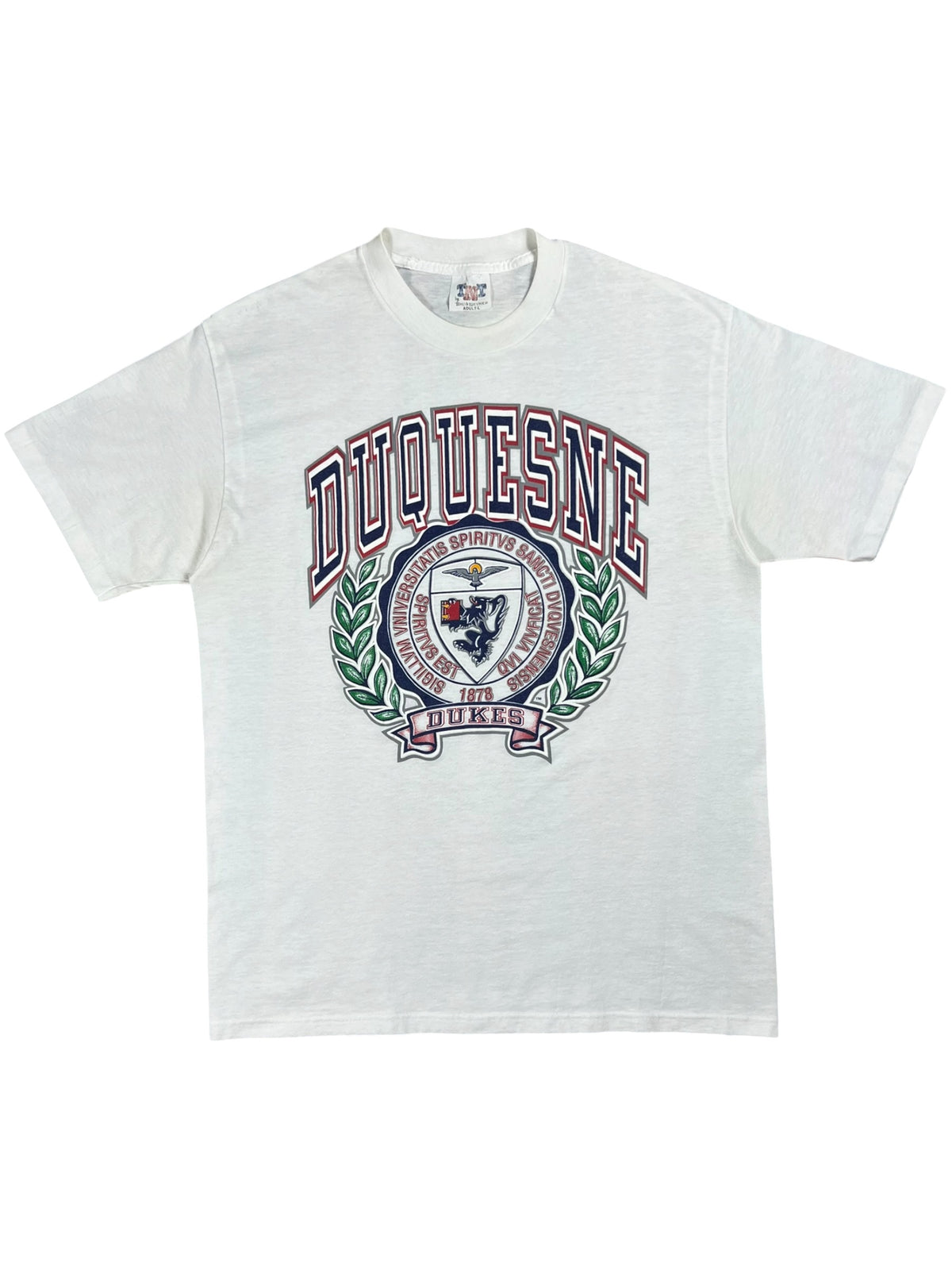 Vintage 80s Duquesne University Dukes crest tee (M)