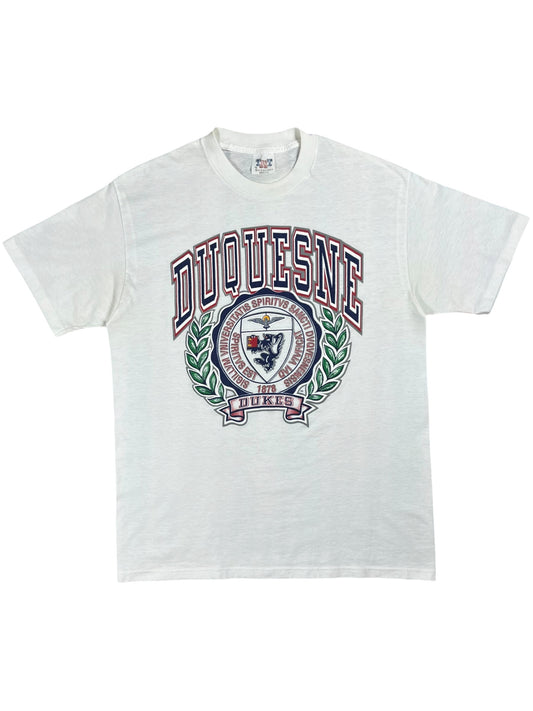 Vintage 80s Duquesne University Dukes crest tee (M)
