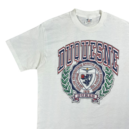 Vintage 80s Duquesne University Dukes crest tee (M)