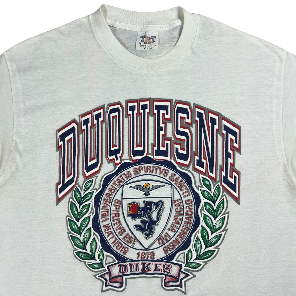 Vintage 80s Duquesne University Dukes crest tee (M)