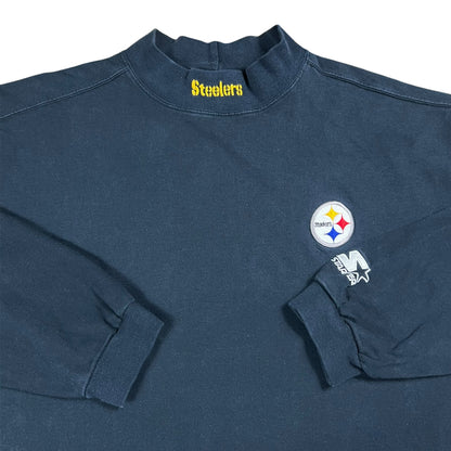 Vintage 90s Starter Pittsburgh Steelers NFL faded mock neck long sleeve shirt (XL)