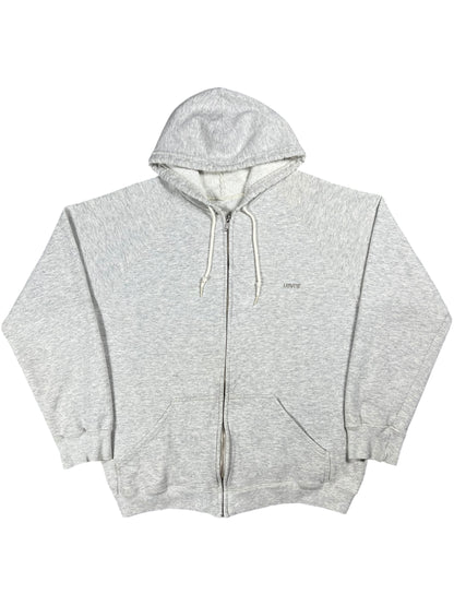 Vintage 90s Levi’s Strauss USA made heather grey zip up hoodie (L)