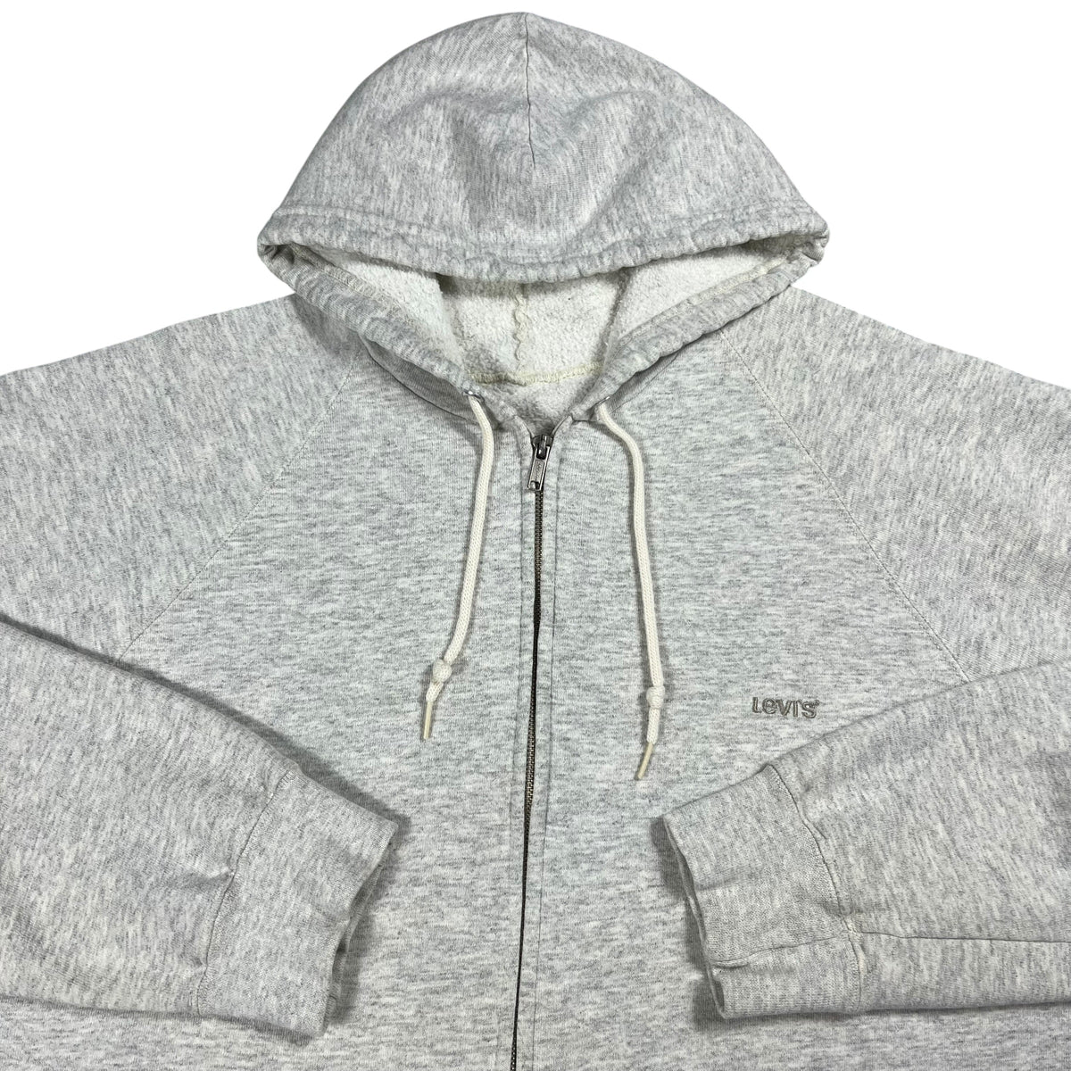 Vintage 90s Levi’s Strauss USA made heather grey zip up hoodie (L)