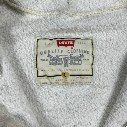 Vintage 90s Levi’s Strauss USA made heather grey zip up hoodie (L)
