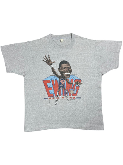 Vintage 90s Salem Sportswear New York Knicks Patrick Ewing caricature tee (L)