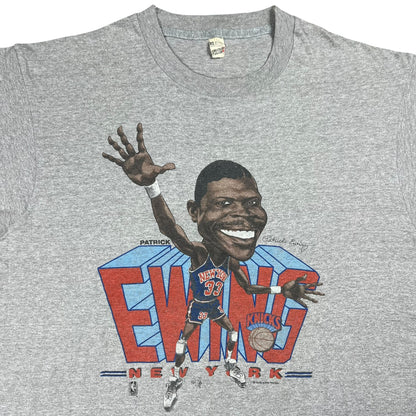 Vintage 90s Salem Sportswear New York Knicks Patrick Ewing caricature tee (L)