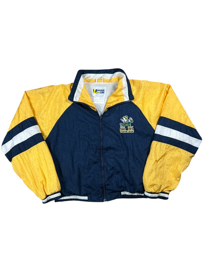 Vintage 90s Locker Line Notre Dame Fighting Irish Leprechaun boxy windbreaker (L)