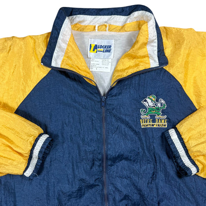 Vintage 90s Locker Line Notre Dame Fighting Irish Leprechaun boxy windbreaker (L)