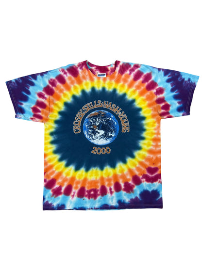 Vintage 2000 Crosby Stills Nash and Young CSNY tie dye band tee (L)