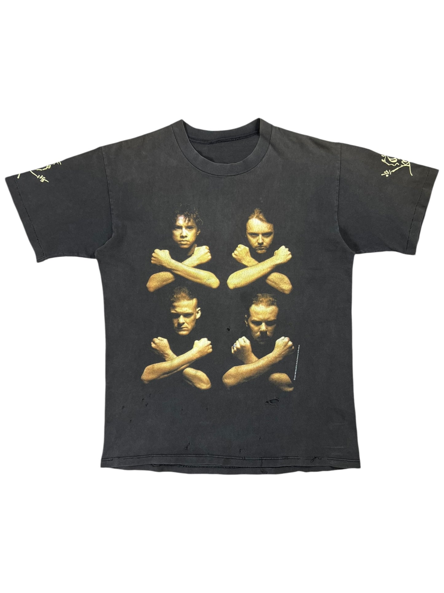 Vintage 1992 Metallica Birth School Metallica Death faded worn band tee (L)