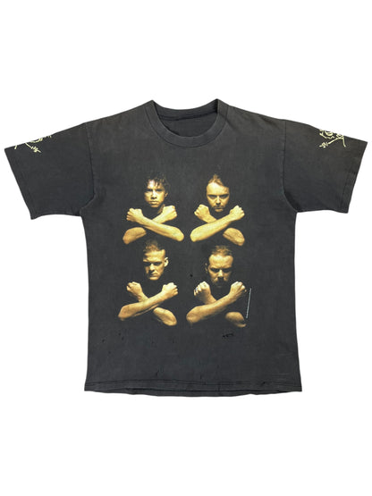 Vintage 1992 Metallica Birth School Metallica Death faded worn band tee (L)