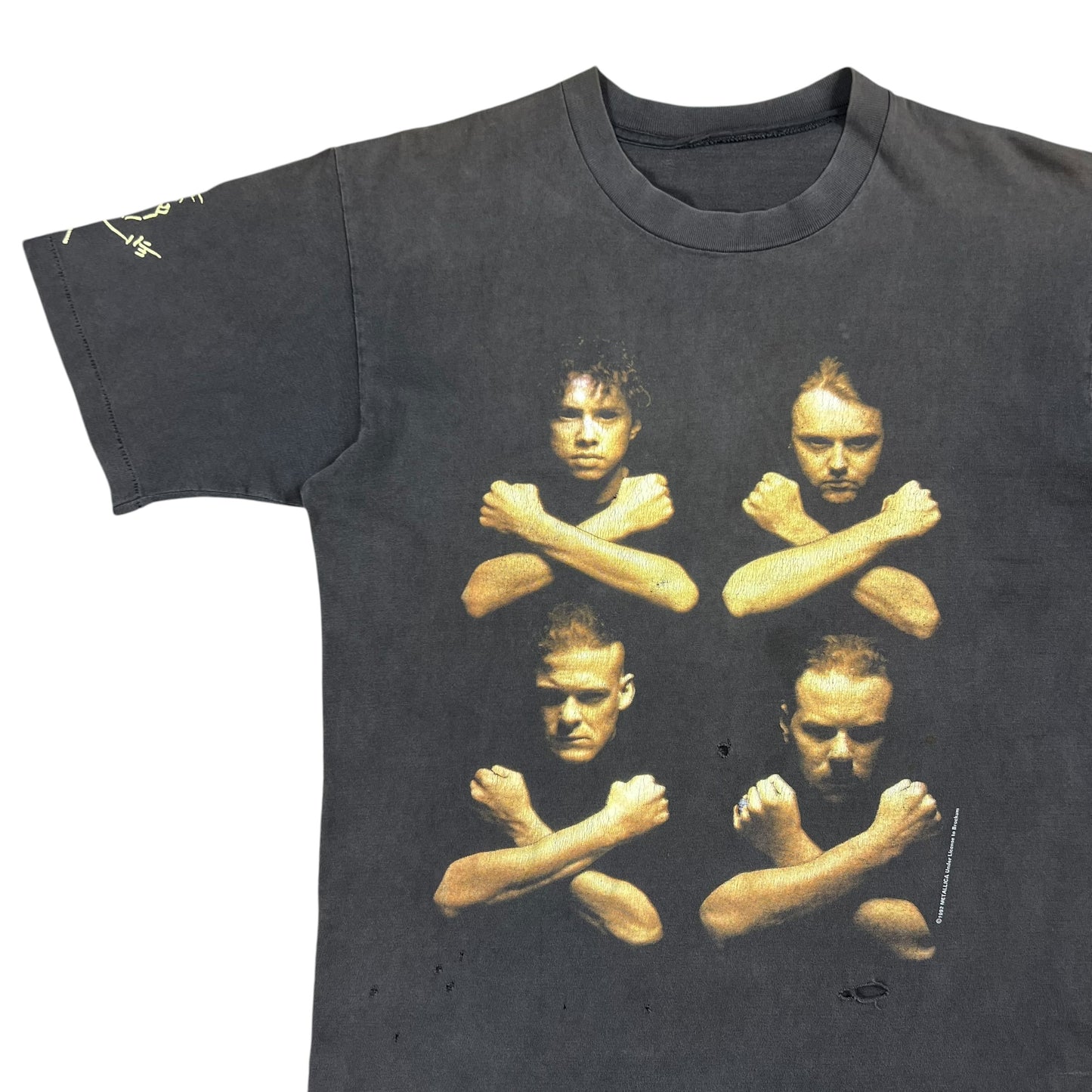 Vintage 1992 Metallica Birth School Metallica Death faded worn band tee (L)