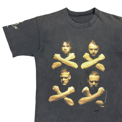 Vintage 1992 Metallica Birth School Metallica Death faded worn band tee (L)