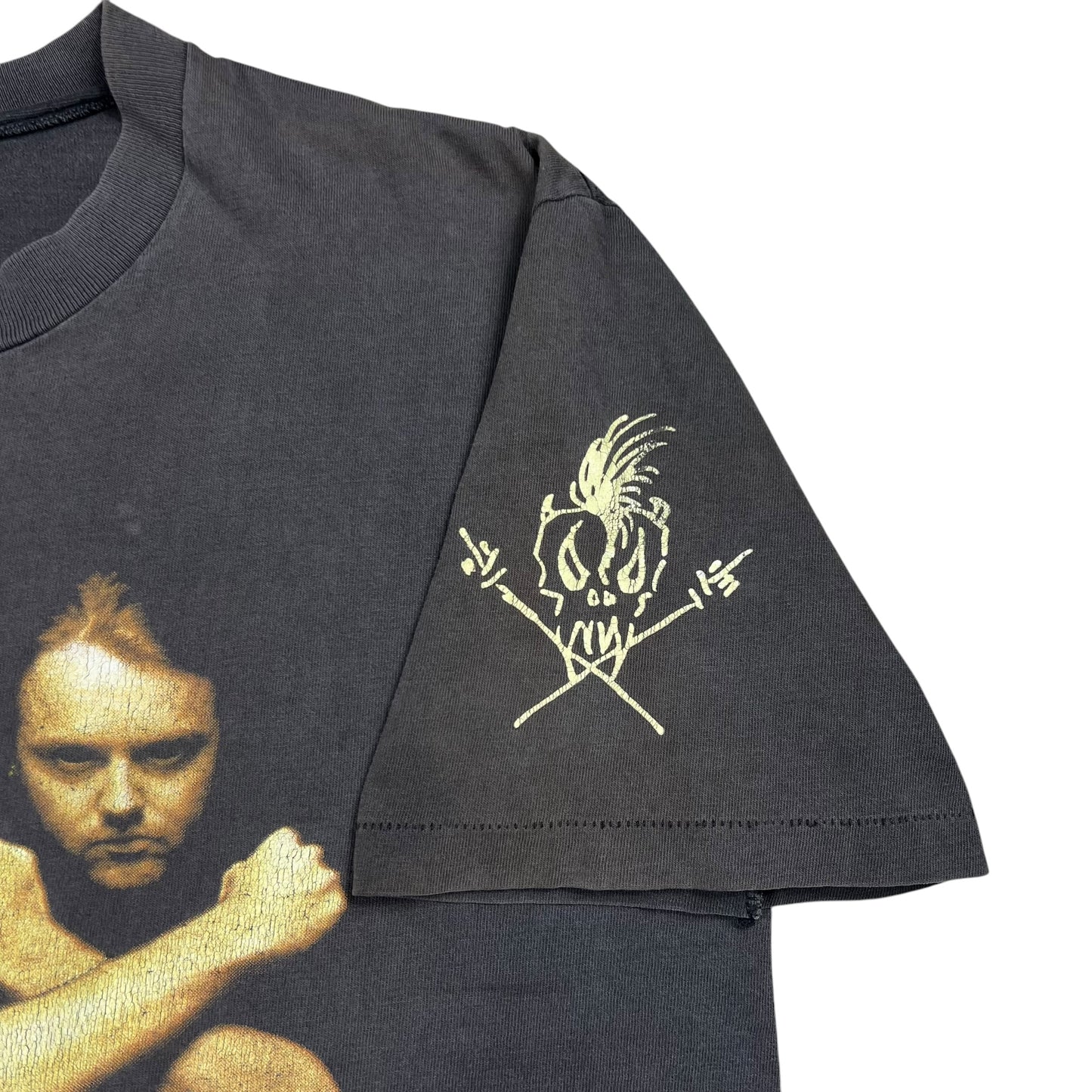 Vintage 1992 Metallica Birth School Metallica Death faded worn band tee (L)