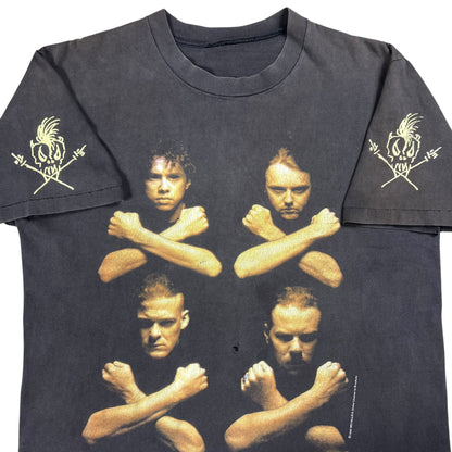 Vintage 1992 Metallica Birth School Metallica Death faded worn band tee (L)