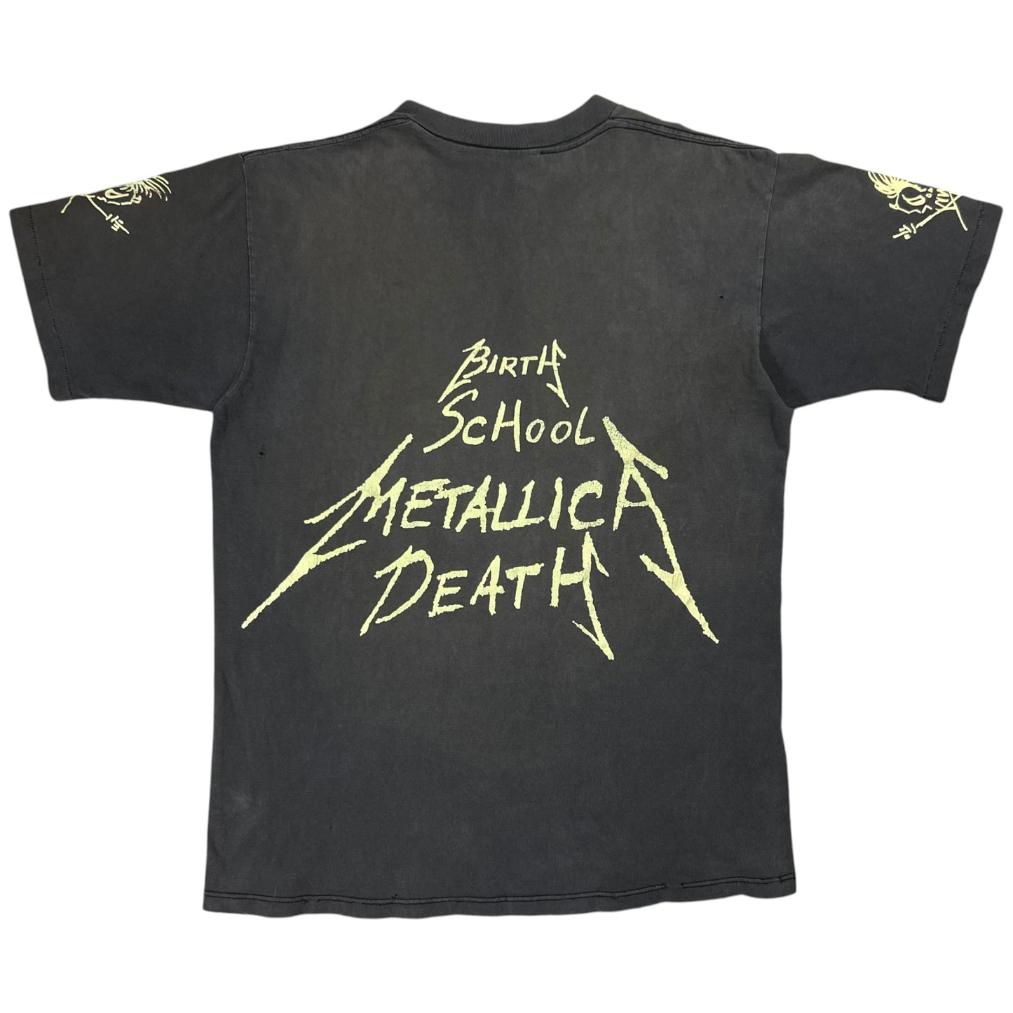 Vintage 1992 Metallica Birth School Metallica Death faded worn band tee (L)