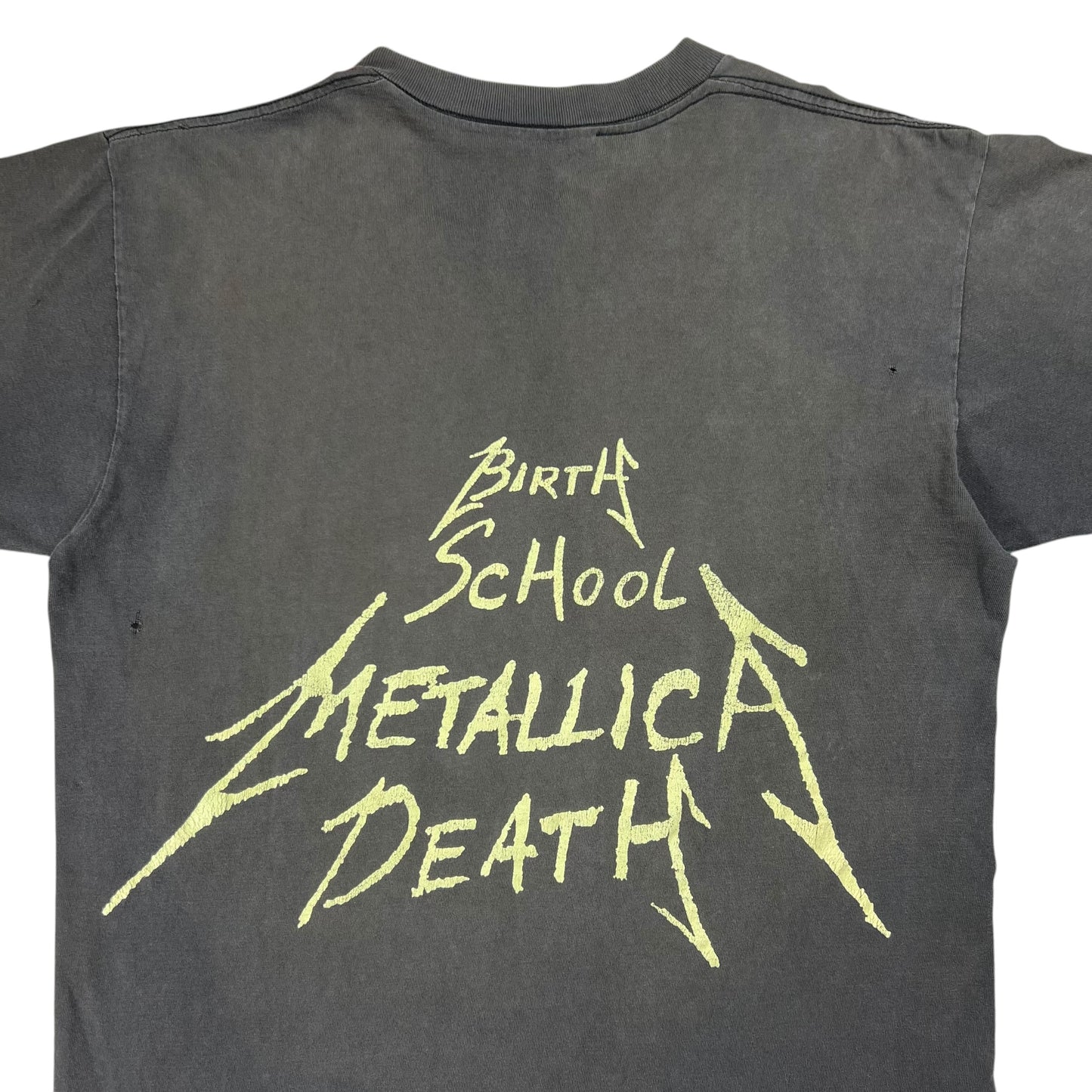 Vintage 1992 Metallica Birth School Metallica Death faded worn band tee (L)