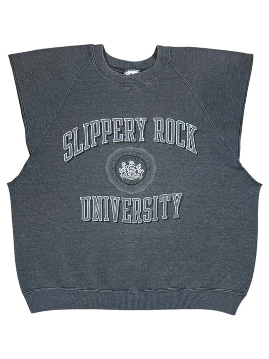 Vintage 90s Slippery Rock University cut off sleeveless sweatshirt (M/L)
