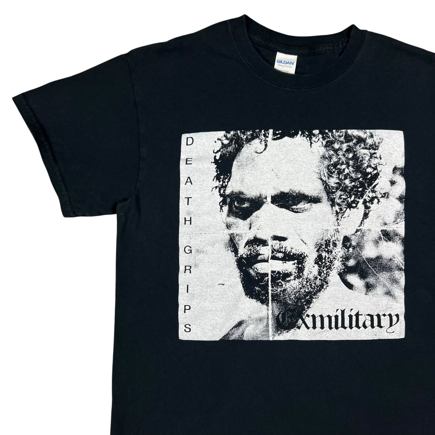 Y2K Death Grips Exmilitary mixtape promo hip hop band tee (M)