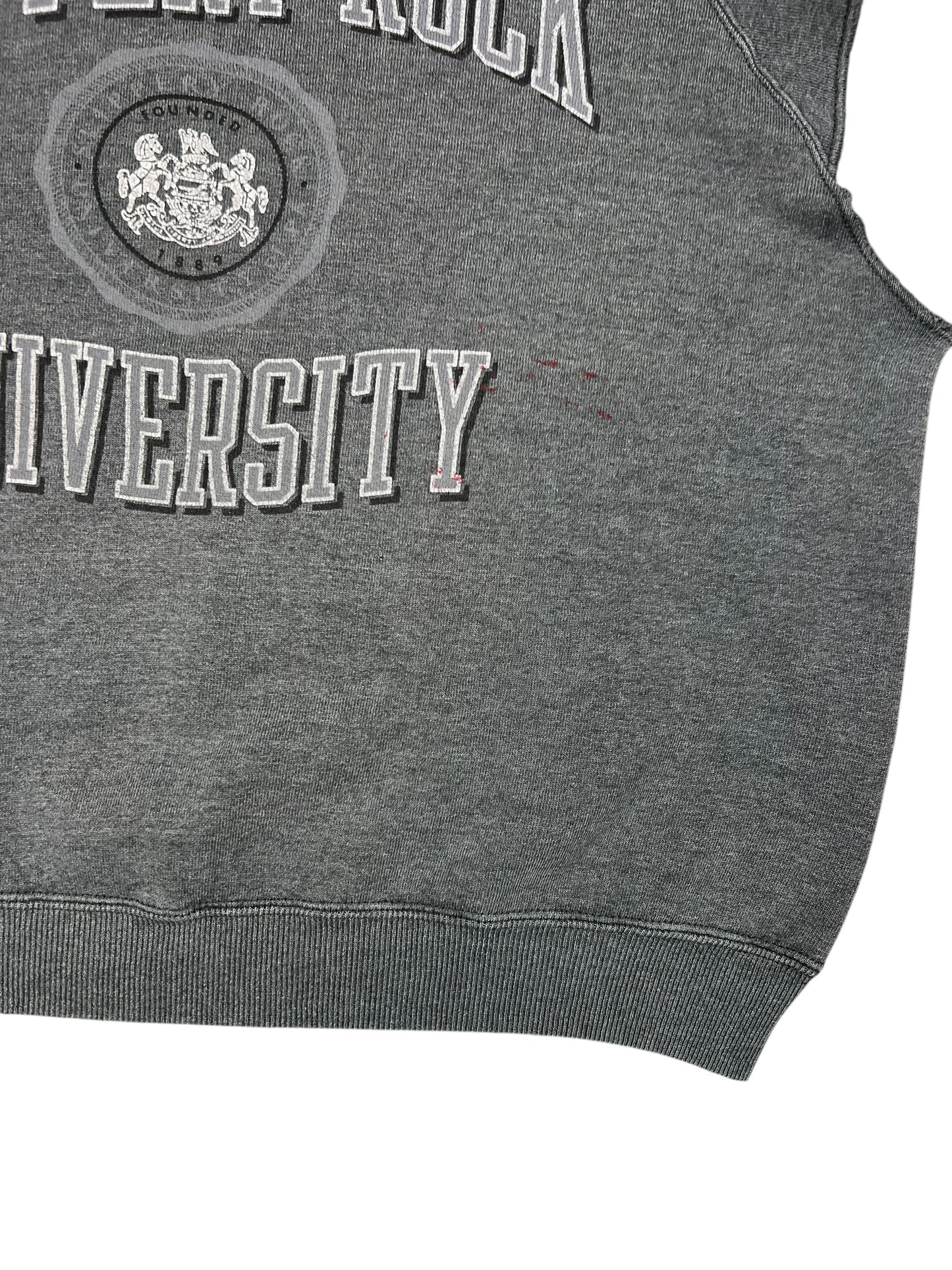 Vintage 90s Slippery Rock University cut off sleeveless sweatshirt (M/L)
