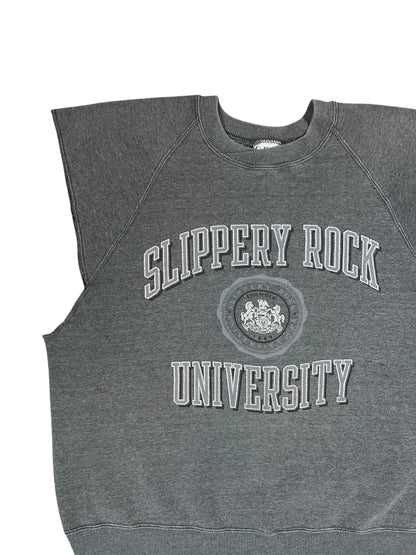 Vintage 90s Slippery Rock University cut off sleeveless sweatshirt (M/L)