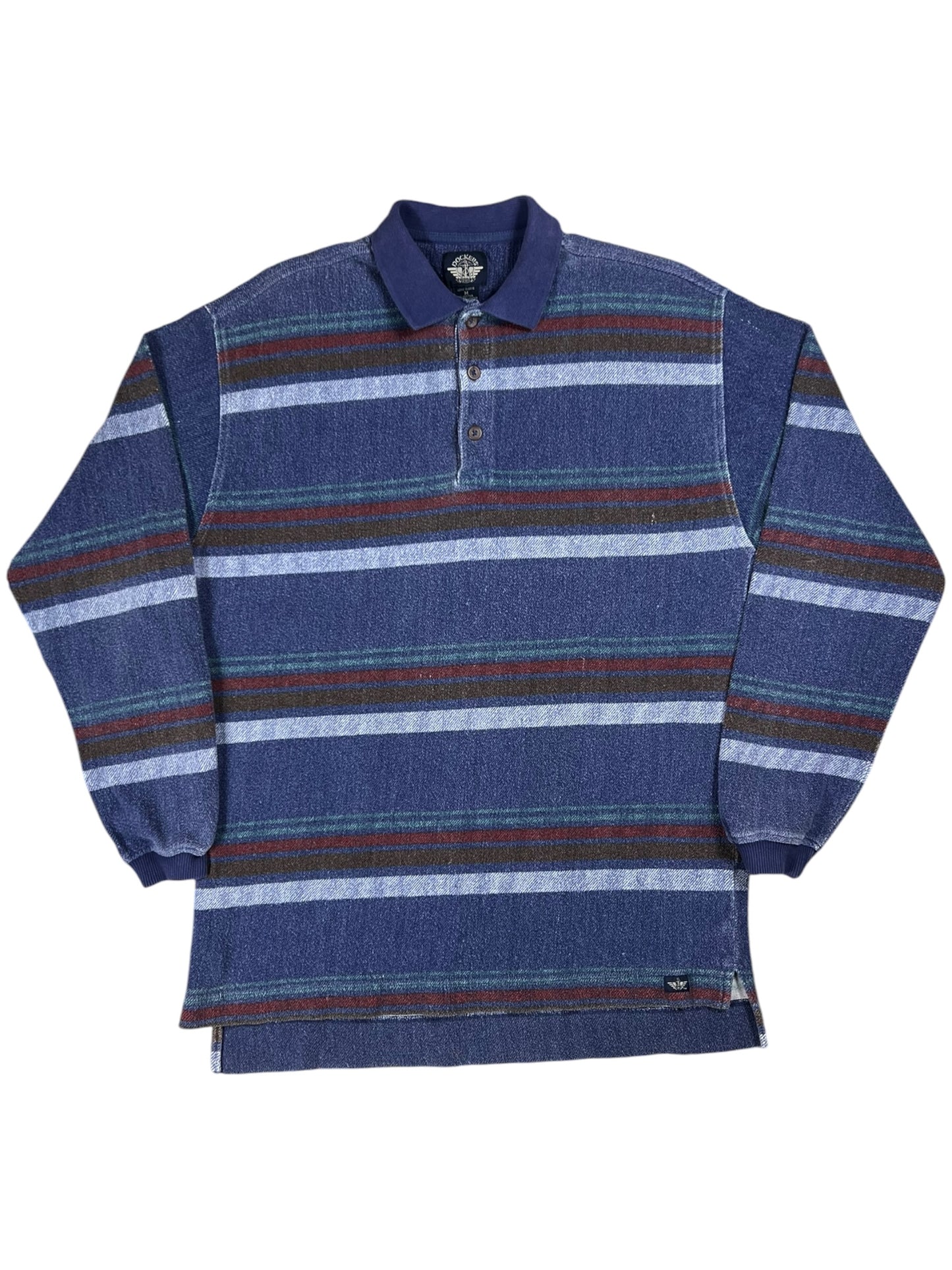 Vintage 90s Dockers By Levi’s striped long sleeve rugby shirt (M/L)