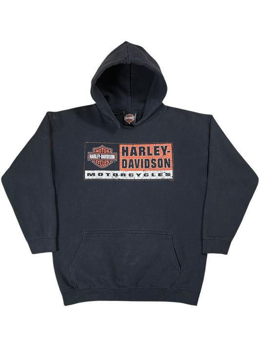 Vintage 2004 Harley Davidson Motorcycles faded flames hoodie (M)