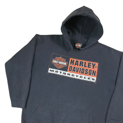 Vintage 2004 Harley Davidson Motorcycles faded flames hoodie (M)
