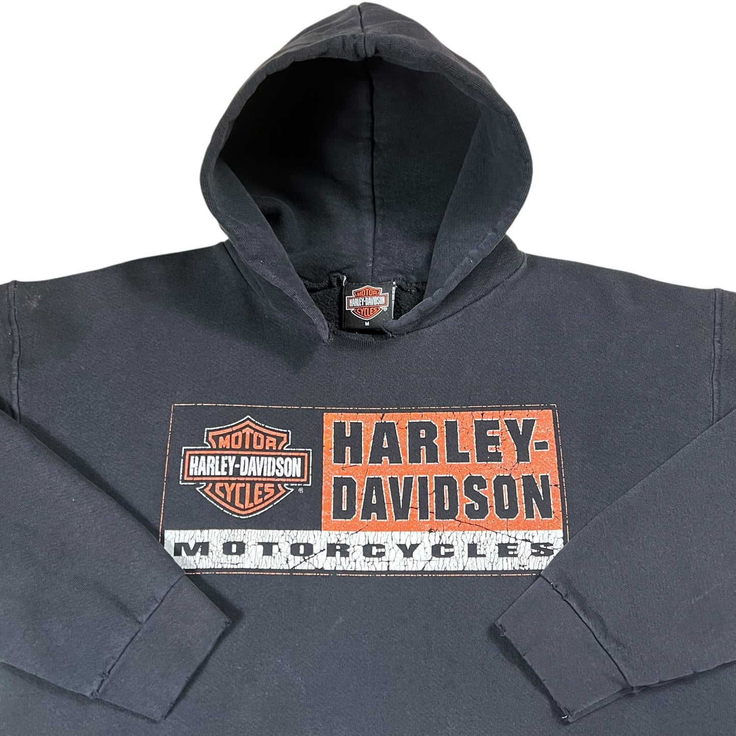 Vintage 2004 Harley Davidson Motorcycles faded flames hoodie (M)